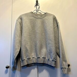 TNA Cozy Fleece Perfect Crew Sweatshirt - Heather Chrome